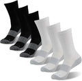FOOTPLUS Hiking Copper Compression Socks,Unisex Cushioned Sole Arch Support Athletic Crew Running Socks