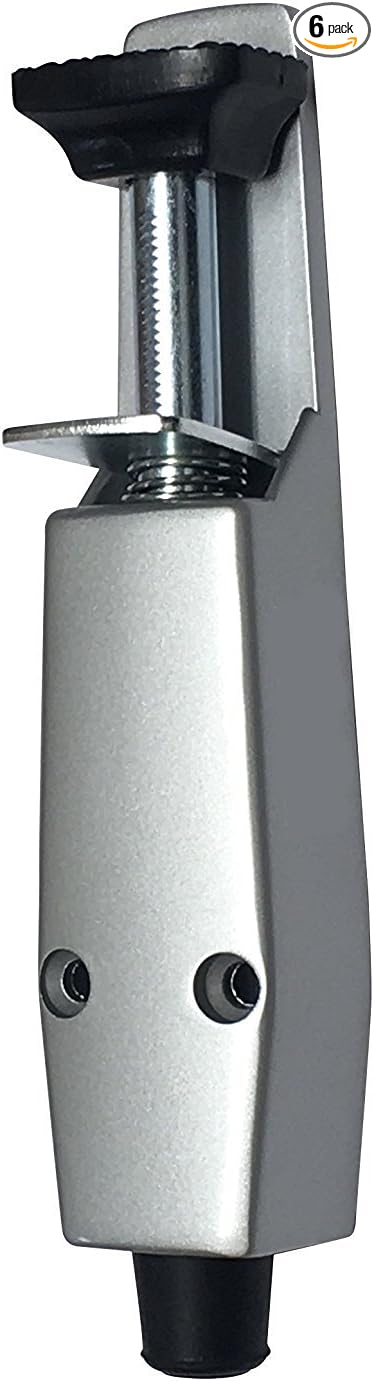 Pacific Doorware Heavy Duty Spring Loaded Step Down Push On Door Holder/Stopper (6, Aluminum)
