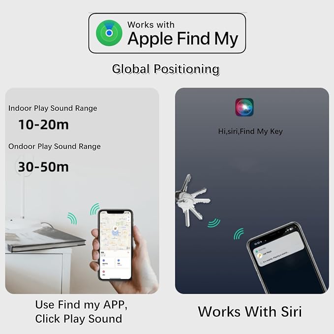 Smart Key Finder - Only iOS(Not for Android) - Bluetooth Smart Key Tracker Tag - Work for Apple Find My - Keep Track of The Items That Matter Most (4-Coffee)