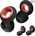 Concert Ear Plugs, 2 Pair BNU High Fidelity Noise Cancelling Earplugs Hearing Protection for Musicians,Festivals,Raves Sleep, 25-33db Noise Reduction 6 Pair Reusable Foam＆Silicon Tips in S/M/L Black