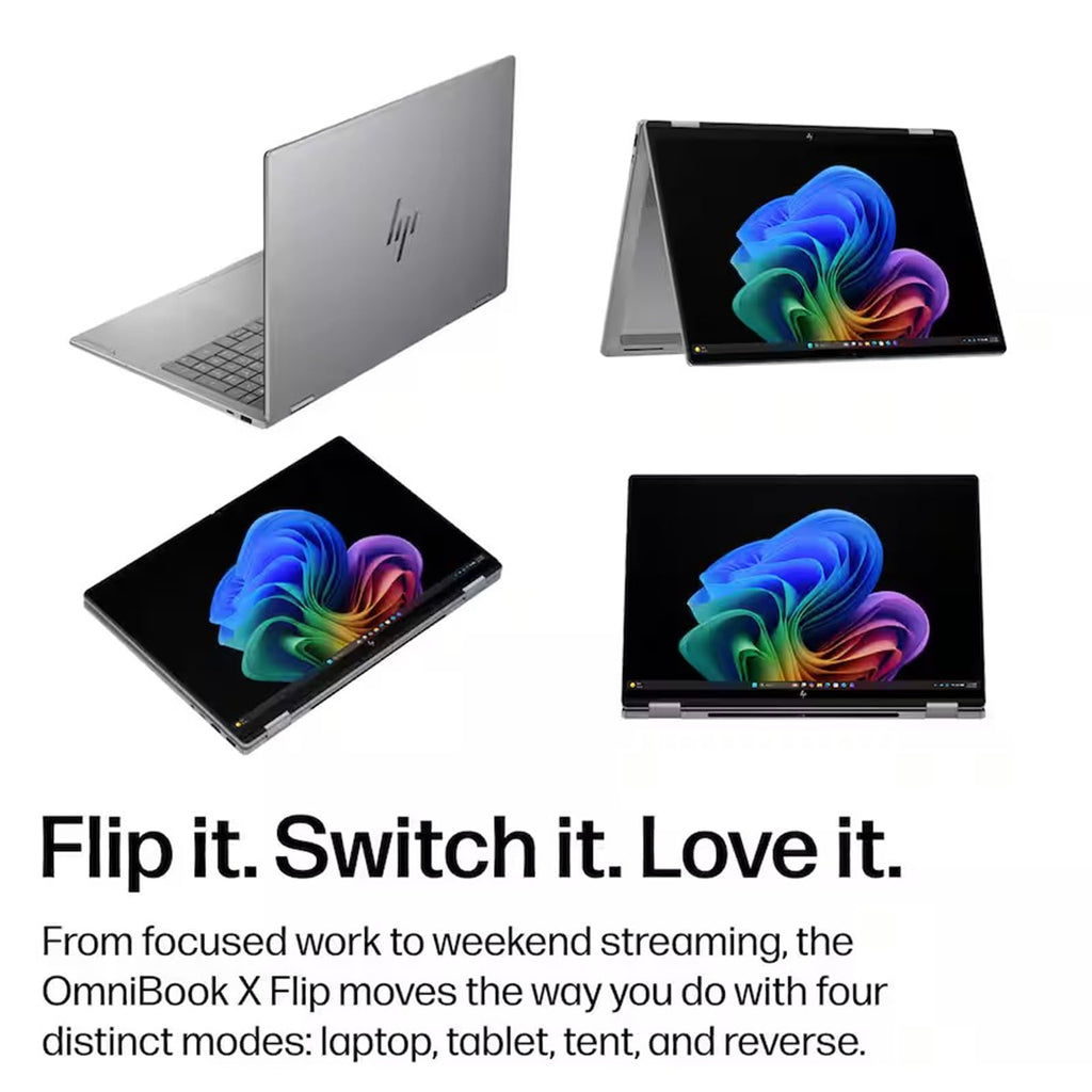 HP OmniBook X Flip Laptop 2-in-1, 16" 2K OLED Touchscreen, Ryzen AI 5 430
