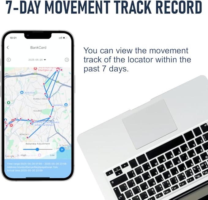 Car GPS Tracker for Vehicles - Hidden Tracking Devices for Cars, Available for Android and iOS, No SIM Card Required, Real Time Car Locator Work, Car Vehicle Tracking Device for Car, Wallet, Pet