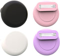 Waterproof AirTag Holder for Kids[Discreet] - 4-Pack Mini Silicone Air Tag Cover with Invisible Pin,GPS Tracker Case for Children, Elderly, Clothes, Backpack, Luggage (Black, Pink, White, Purple)