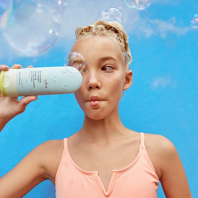Evereden After Swim & Sports Kids Shampoo: With Cleansing Clay | Detoxifies Hair & Scalp from Chlorine, Dirt, and Sweat | Clean & Vegan Kid Shampoo for Daily Use and Any Hair Type