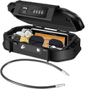 Waterproof Lock Box, Portable 4-Digit Combination Safe Boxes with Removable Cable, Anti-Theft Small Security Lockbox, Resettable Code Cash Case, Outdoor Key Hider for Travel, Gym, Hotel, Dorm, Beach