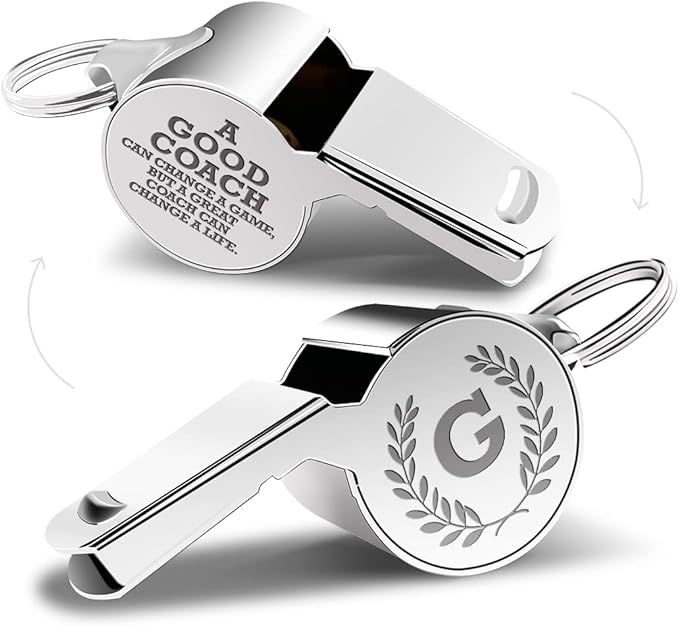 Letters Coach Gifts, Whistle for Coaches, Whistle Emergency, Thank You Coach Gifts, Coaches Whistle with Lanyard Cheer Coach Gift for Men Women Teachers Referees School Sports Coach Outdoor, Letter G