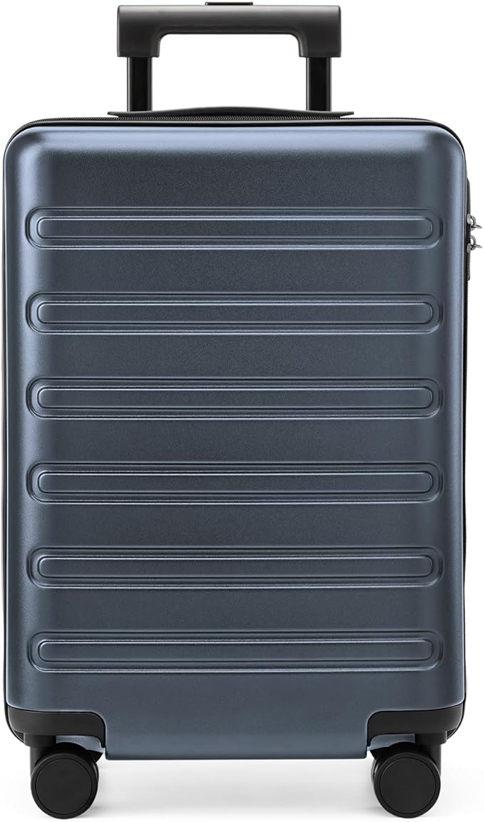 Carry on Luggage 22 X 14 X 9 Airline Approved, 20 Inch Luggage for 3-5 Days Travel, Double Spinner Wheels, 100% Hardshell PC, TSA Lock (09-Grey, Checked 28-Inch)