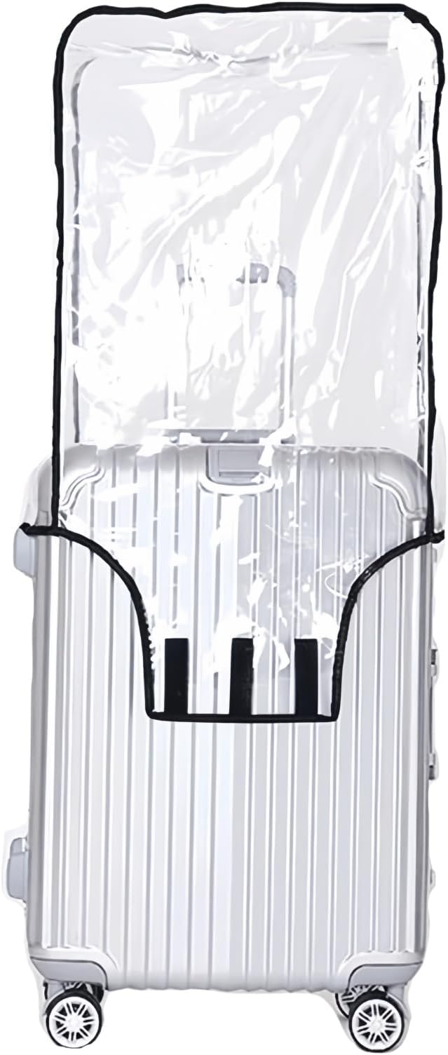 JenKin Luggage Protector Suitcase Cover PVC Waterproof Travel Suitcase Fits Most 20" to 30" (20" (13.8" L x 9.1" W x 20.9" H))