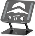 Laptop Stand Adjustable Laptop Holder for Desk, Foldable Laptop Riser Portable Computer Stand Compatible with MacBook, Lenovo, HP and All Laptops up to 15.6 inches Black