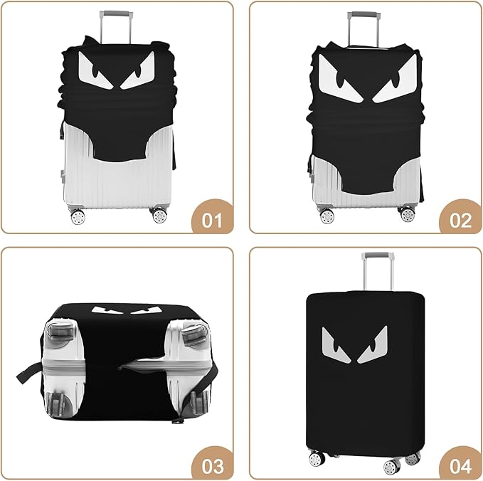 Luggage Covers For Suitcase Tsa Approved, Washable suitcase Cover Elastic Luggage Protector Scratch Resistant Suitcase Cover For 18-20 Inch Wheeled Luggage(Eye-20 inch)