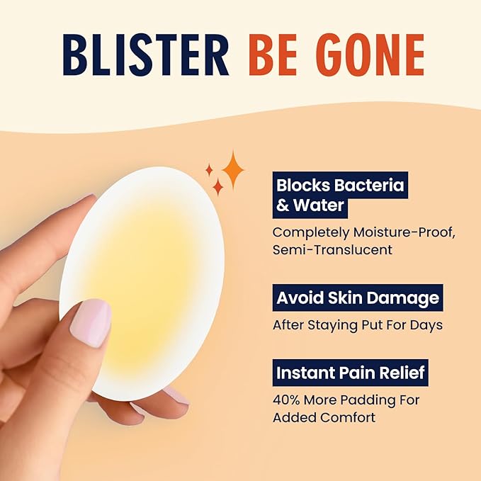 Dr. Frederick's Original Better Blister Bandages - 12ct - Water Resistant - 40% More Cushioning - Hydrocolloid Bandages for Foot, Toe, & Heel - Blister Pads for Prevention & Recovery - Variety Pack