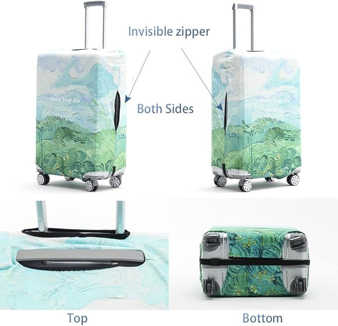 Travelkin Luggage Covers For Suitcase Tsa Approved,Suitcase Cover Protector Fit 18-32 Inch Luggage (Spring, XL)