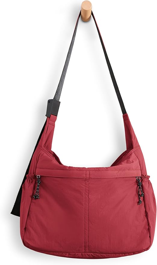 ODODOS 20L Crossbody Tote Bag Large Capacity Lightweight Hobo Shoulder Sling Bags for Gym Shopping Beach Travel