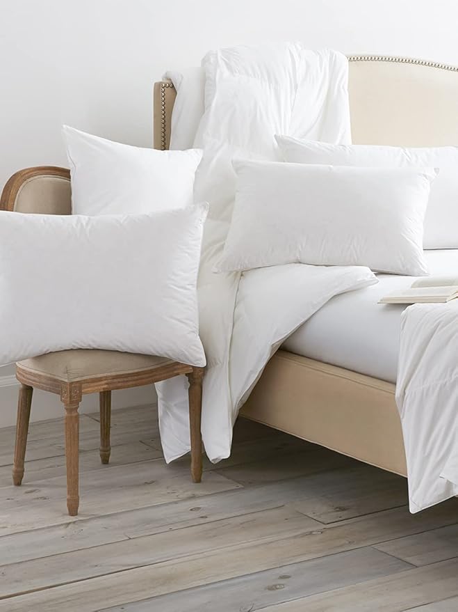 BOLL & BRANCH Down Alternative Pillow - Medium, Standard - Cooling Shell - Hypoallergenic Primaloft Luxury Down Alternative Fill - Superior Support