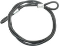 5FT 6mm Stainless Steel Security Cable Lock,Braided Steel Vinyl Coated Safety Cable Luggage Lock,Flexible Steel Cable Security Wire Rope Double Loop