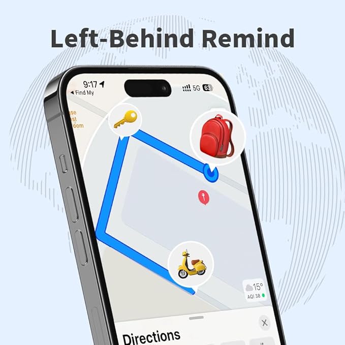 4 Pack Smart Tag Tracker Works with Apple Find My, IP65 Waterproof and Replaceable Battery, Bluetooth Tracker Item Locator for Key Pet Wallet Backpack Luggage, White (iOS 14.6 or Above)