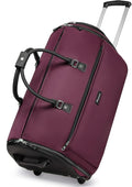 Modoker Rolling Garment Bags, Large Garment Duffle Bag with Wheels, 3 in 1 Garment Suit Luggage Bag for Women Men Business Travel Weekender, Red