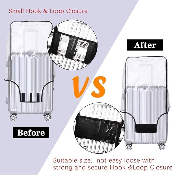 28 Inch PVC Luggage Protector Cover for TSA Approved Clear Suitcase Protector 28-29 Inch Transparent Luggage Protective Cover Case Suitable for 28"-29"