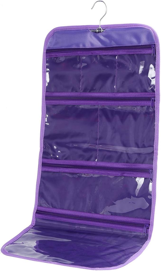 Foldable Clear Hanging Travel Toiletry Bag Cosmetic Organiser Storage