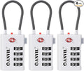 ANVIL 4 Digit Luggage Locks, TSA Locks for Luggage, Advanced TSA008 core, Alert Indicator for Your Travel Lock, Suitcase Lock. (3, White)