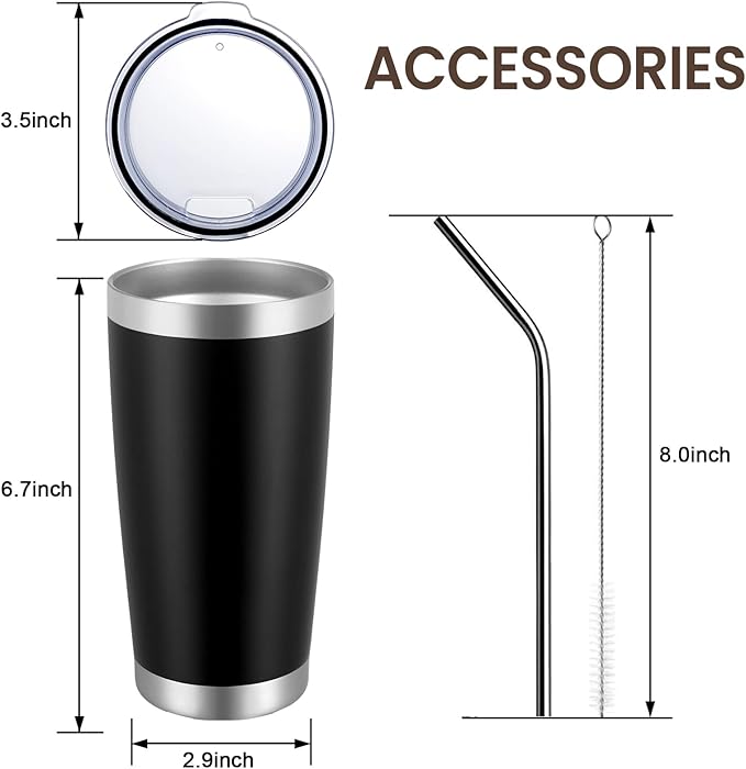 MEWAY 20oz Tumbler Cup Double Wall Vacuum Insulated Travel Mug Bulk, Stainless Steel Tumblers with Lid and Straw, Durable Powder Coated Coffee Cups for Cold & Hot Drinks (Pink, 1)