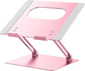 BESIGN LS10 Aluminum Laptop Stand, Ergonomic Adjustable Notebook Stand, Computer Holder Compatible with Air, Pro, Dell, HP, Lenovo More 10-14" Laptops, Pink