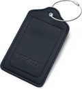 Luggage Labels Premium Travel Suitcase Tags for Baggage Easy to Write Waterproof with Name ID Card for Man Women (Black)