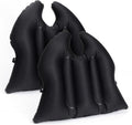 DAWNTREES 2 Pack Inflatable Seat Cushion, Lightweight, Waterproof, Suitable for Office/Home Chair Pad Support and Convenient Seat Cushion for Travel,Car,Outdoor Stadium and Camping,Black