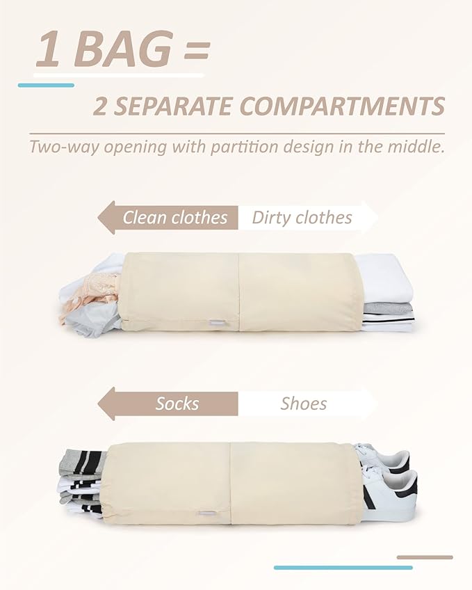 BAGSMART 6 Set Compression Packing Cubes - Lightweight Travel Essentials, Durable Luggage Organizer