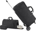 Rolling Garment Bag for Travel,Duffle Garment Bag with Wheels and Shoe Compartment for Men and Women,3 in 1 Suit Dress Bags with Wheels（Black）