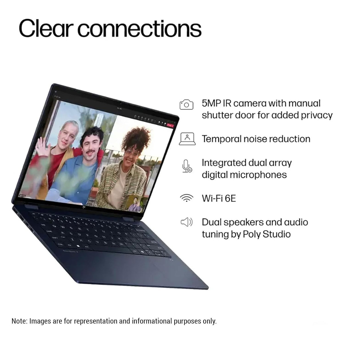 HP OmniBook X Flip 14 2-in-1 Touchscreen Laptop, Intel Core Ultra 5 226V