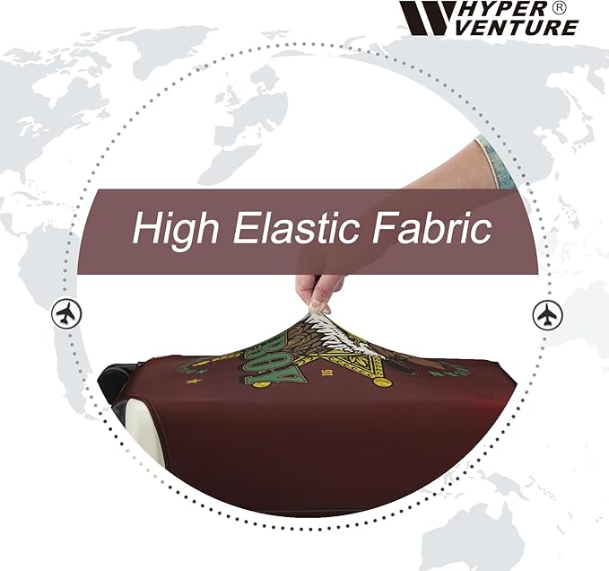 HYPER VENTURE Washable Luggage Cover - Fashion Suitcase Protector Fits 27-30 Inch Luggage (Eagle Glory, L)
