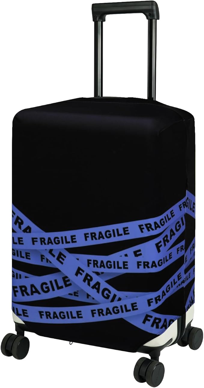 HYPER VENTURE Washable Luggage Cover - Fashion Suitcase Protector Fits 18-22 Inch Luggage (Fragile, S)