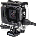 Skeleton Housing Case for Hero 2018/7/6/5 Black - GoPro Side Open Case USB Pass Through for Long-Time Recording/Live Streaming