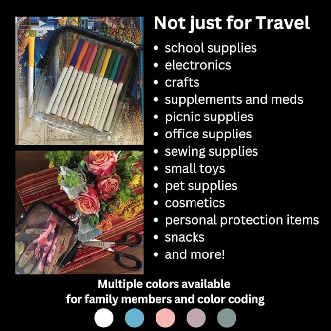 BORSALI TSA-Approved Quart-Sized Bag for Carry-On Travel - One (1) Quart Clear Toiletries, Cosmetic and 3-1-1 Liquids Toiletry Bag - Taupe