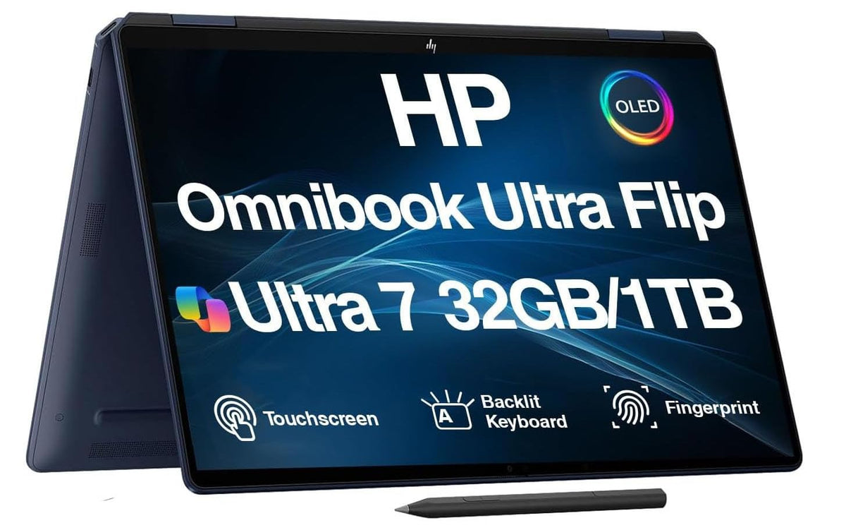 HP Omnibook Ultra Flip 2-in-1 Laptop 14" Touch OLED 3K, Ultra 7, 32GB/1TB