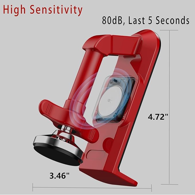 Upgraded Portable Door Stop Alarm with Strong Grip to The Floor, Non-Slip Door Stoppers Security Alarm Lasts 5 Seconds with 80dB, Perfect for Travel & Home Security