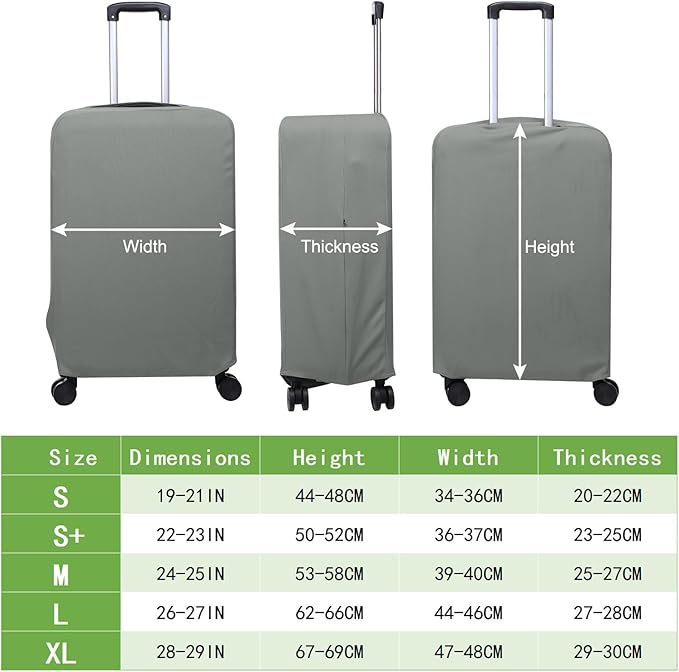 PATIKIL Luggage Cover, Suitcases Covers Elastic Carry on Cover Protector Washable Scratch-Resistant Fits 28-29 Inch Luggage for Travel Business Trips, Gray