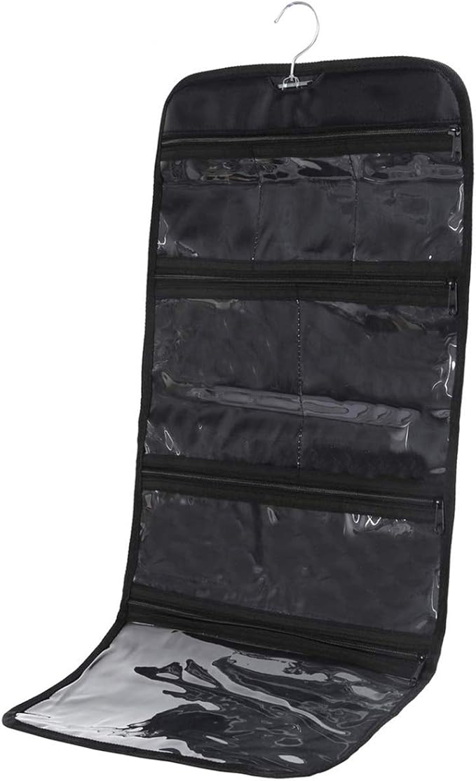 Foldable Clear Hanging Travel Toiletry Bag Cosmetic Organiser Storage