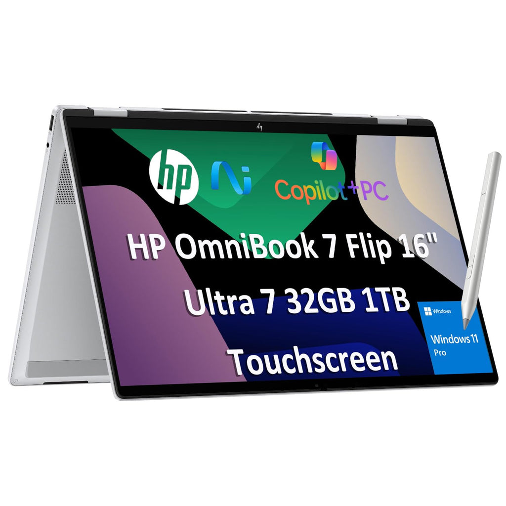 HP OmniBook 7 Flip 16" 2-in-1 Laptop, Intel Ultra 7 258V, 32GB DDR5 1TB SSD