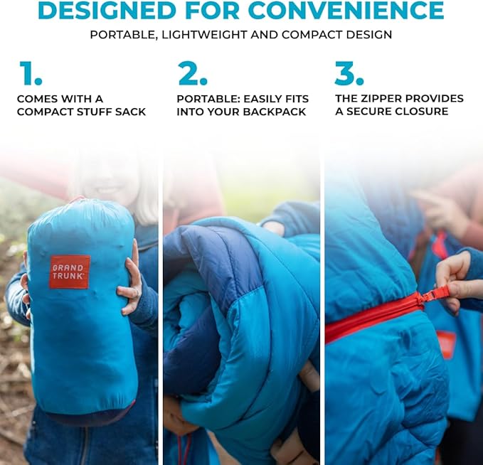 Grand Trunk 360 ThermaQuilt 3-in-1 Hammock Underquilt, Blanket and Sleeping Bag (Blue/Navy Blue)