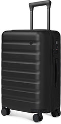 NINETYGO Carry On Luggage 22x14x9 Airline Approved, 20 Inch Luggage with Smooth Spinner Wheels, Lightweight, Hard Shell PC Suitcase Carry-On, Travel Luggage, TSA Approved (Black, Rhine Basic2.0)
