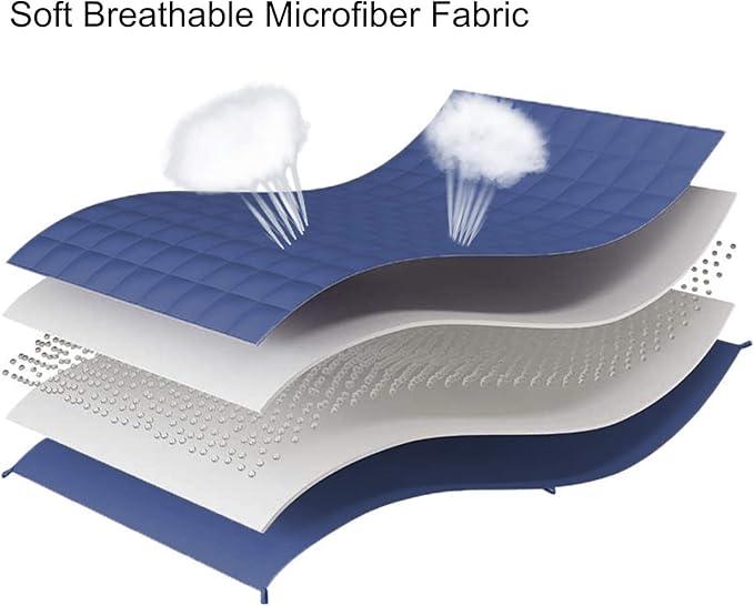 L'AGRATY Weighted Blanket - 60"x80" 17lbs Cooling Breathable Heavy Blanket Microfiber Material with Glass Beads for Adult All-Season Summer Fall Winter Soft Thick Comfort