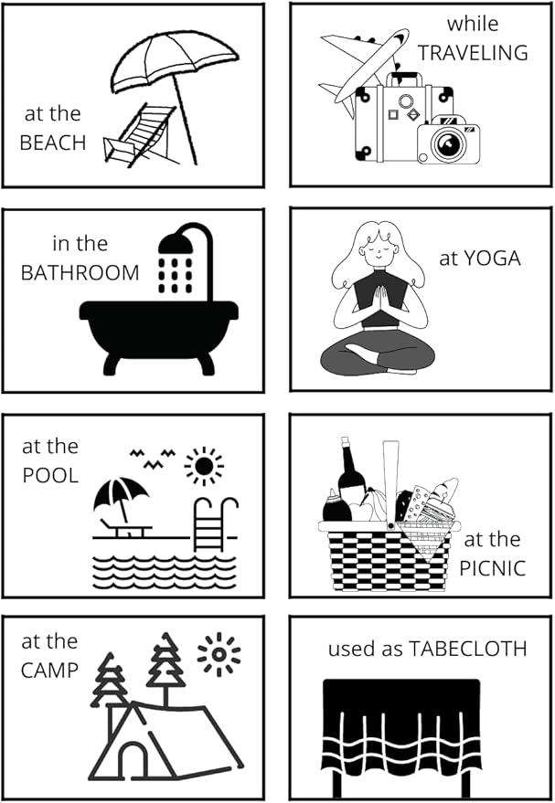 Turkish Beach Towel - 40x71 inch Oversized Sand Resistant Prewashed Turkish Towel - 100% Turkish Cotton Quick Drying, Compact, Lightweight Turkish Towel for Beach, Bath, Pool, Gym, Yoga
