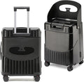 20-Inch Ride-On Suitcase for Kids & Adults – TSA-Approved Underseat Carry-On Luggage with 360° Wheels, Built-In Seat & Safety Belt – Lightweight Durable Spinner Suitcase for Airplane Travel Fits Ages