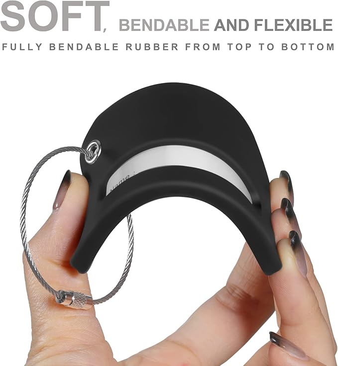 8 Pcs Luggage Tags for Suitcases, 26 Initial Letter Travel Luggage Baggage Identification Labels ID Tags Fully Bendable Tags with Stainless Steel Loop (Letter H, Black)