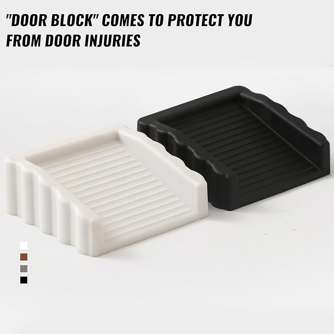 4Pack Door Stoppers Doorstop, Rubber Door Stoppers Wedge, Doors Stops for Door, Rubber Door Stopper Wedge, 4 Colors Door Stop