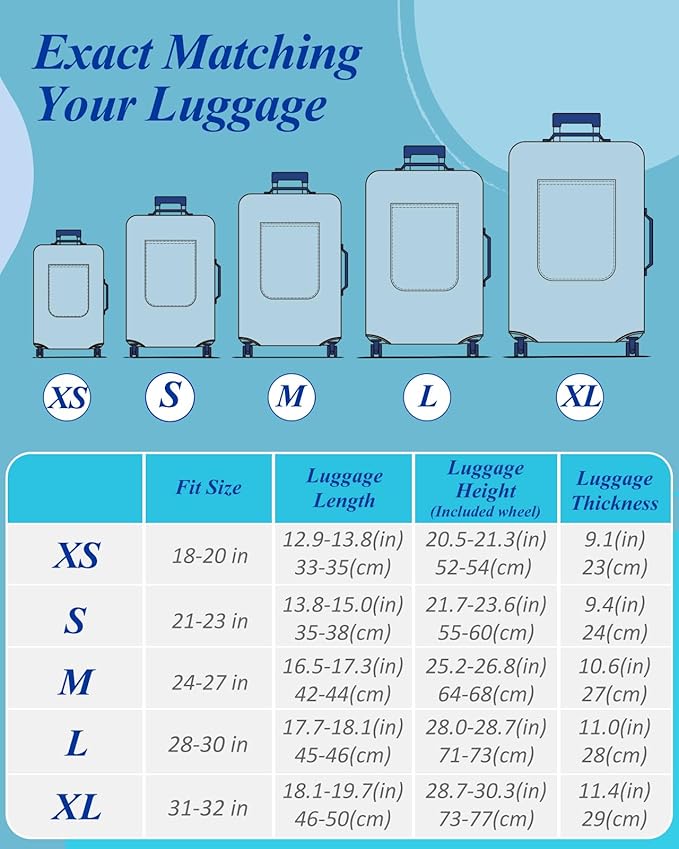 Slohif Luggage Cover for Suitcase Tsa Approved Protector - Luggage Sleeve Large Suit Case Cover Travel Stretch Baggage Case Protective Washable Fit 21-23 Inch Astronaut S
