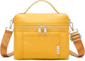 NOL Natural Organic Lifestyle Insulated Lunch Bags for Women Cooler Bag Lightweight Nylon Waterproof Lunch Box For Work (Earth-yellow, Medium(normal))