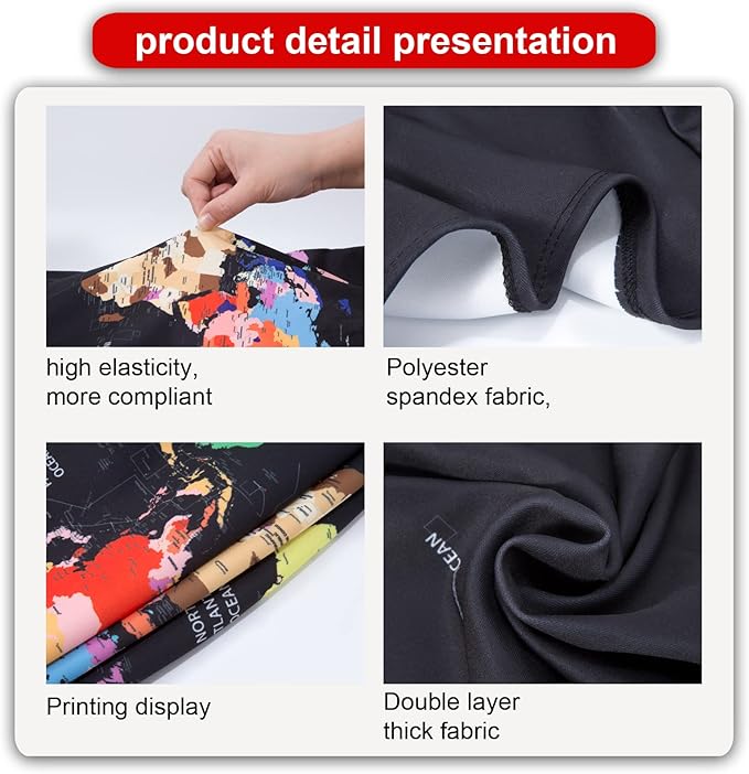 MosaiRudo Thicker Luggage Cover Elastic Suitcase Cover Protector Fits 18-32 Inch Suitcase Travel Accessories (TKM0042, L)